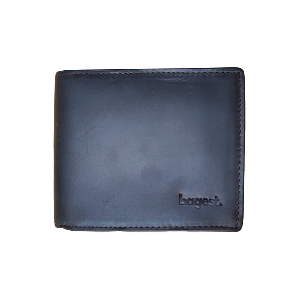 Billetera Doble De Cuero Con Cremallera Para Hombres