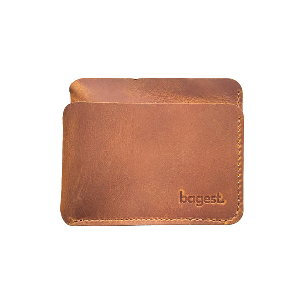 Billetera Estilo Tarjetero Slim De Cuero Para Hombres