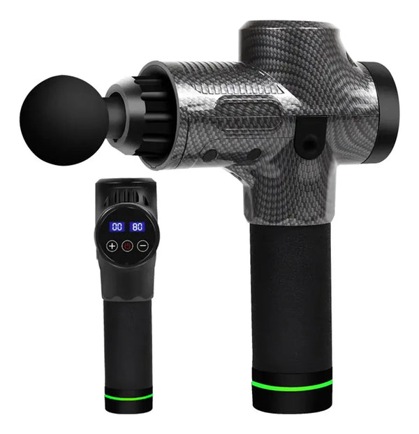 Pistola de Masaje Muscular 30 Velocidades Tactil Led + Bolso